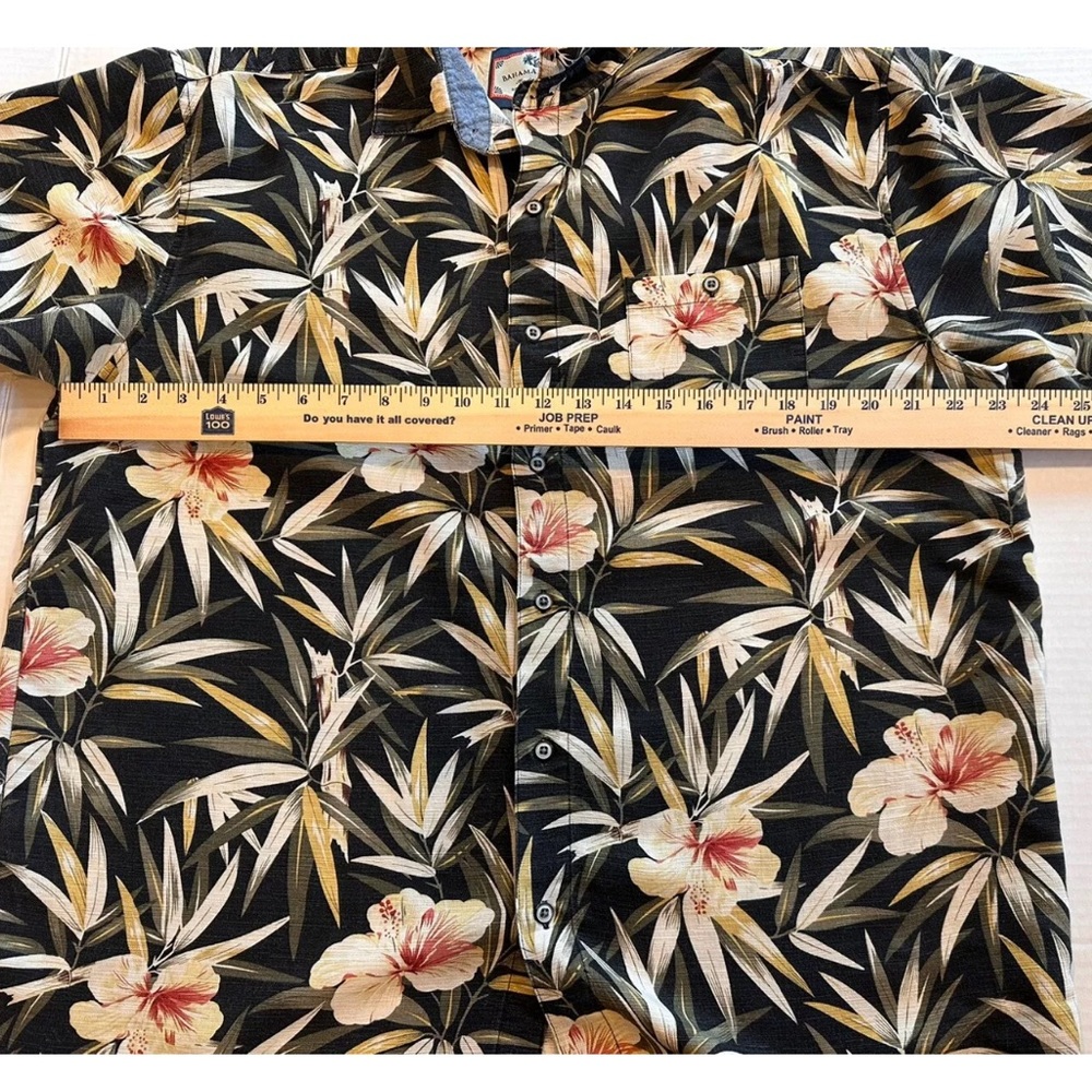Aloha Friday Bahama Bay Club Men’s Hibiscus Hawaiian Shirt Size Large - Picture 10 of 14